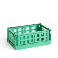 HAY Colour Crate S 17x26,5 cm, Dark mint< Opbergmanden