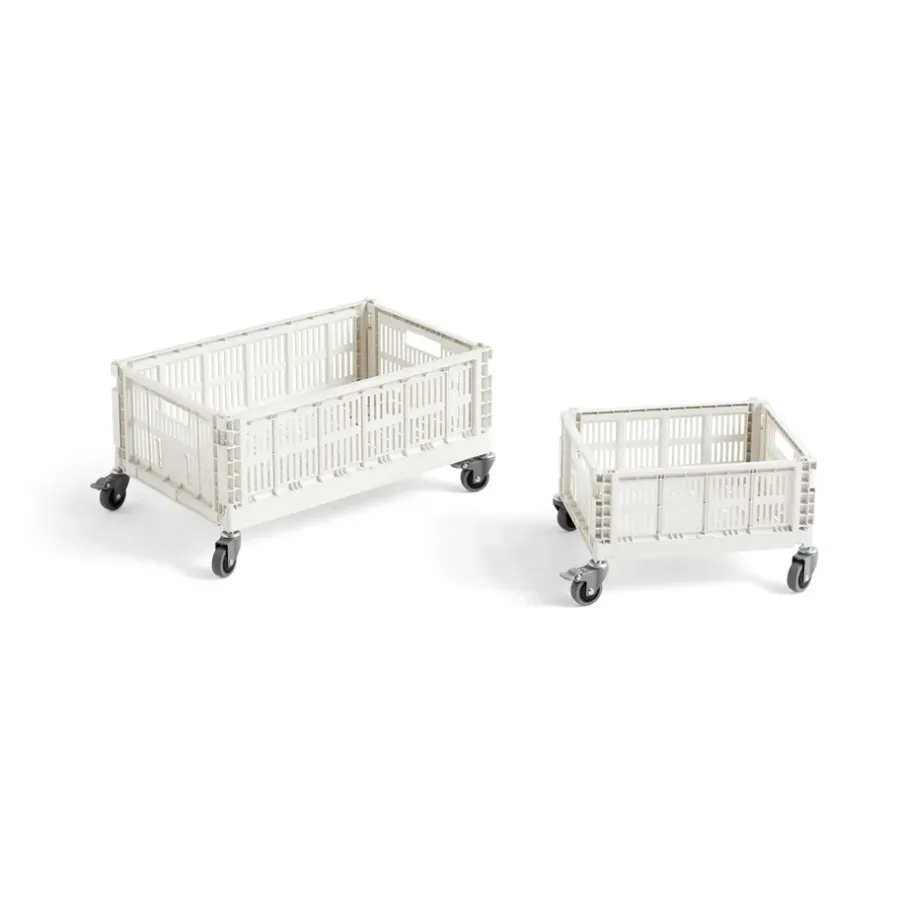 HAY Colour Crate wielen 4-pack, Medium< Opbergmanden