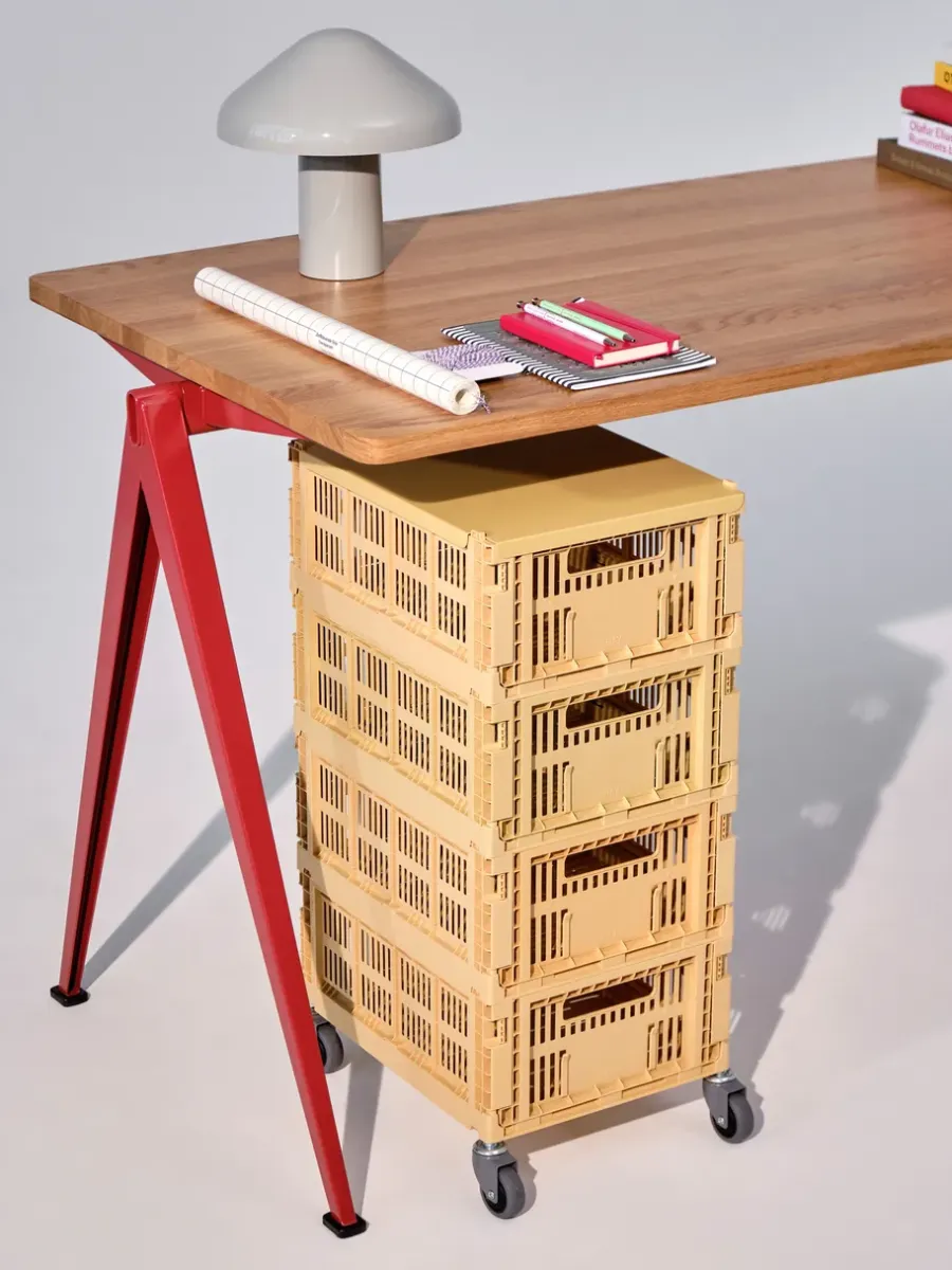 HAY Colour Crate wielen 4-pack, Medium< Opbergmanden