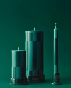 HAY Column Candle blokkaars large 25 cm, Green-dark green< Kaarsen