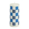 HAY Column Candle blokkaars small 15 cm, Off white-blues< Kaarsen
