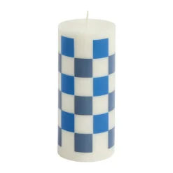 HAY Column Candle blokkaars small 15 cm, Off white-blues< Kaarsen