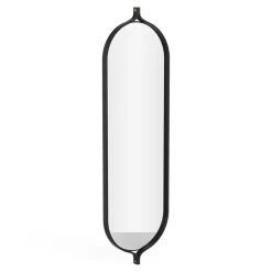 Swedese Comma Spiegel langwerpig 135cm, Es zwart geverfd< Wandspiegels