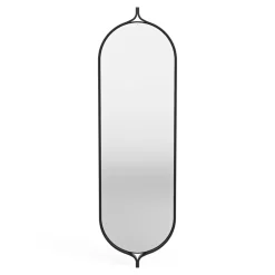 Swedese Comma Spiegel langwerpig 135cm, Es zwart geverfd< Wandspiegels