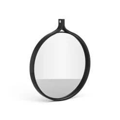 Swedese Comma Spiegel rond Ø40 cm, Esp zwartgebeitst< Ronde Spiegels|Wandspiegels