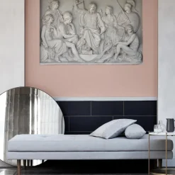 Broste Copenhagen Complete spiegel zwart, Ø 110 cm.< Ronde Spiegels|Wandspiegels