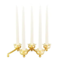 KLONG Constella kaarsenring sterren 5-pack, Messing< Kaarsenaccessoires