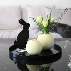 Cooee Design Cooee dienblad 30 cm. rond, black (zwart)< Decoratieve Accessoires|Decoratieve Dienbladen
