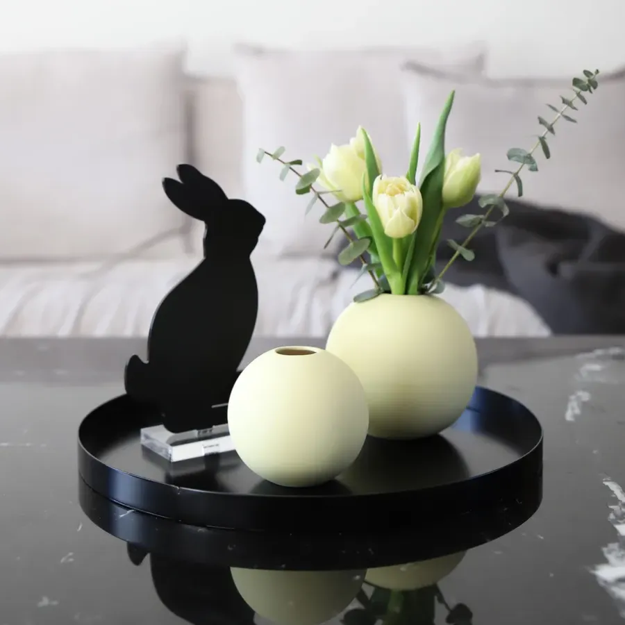 Cooee Design Cooee dienblad 30 cm. rond, black (zwart)< Decoratieve Accessoires|Decoratieve Dienbladen