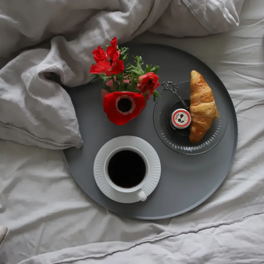 Cooee Design Cooee dienblad 40 cm. rond, grey (grijs)< Decoratieve Accessoires|Decoratieve Dienbladen