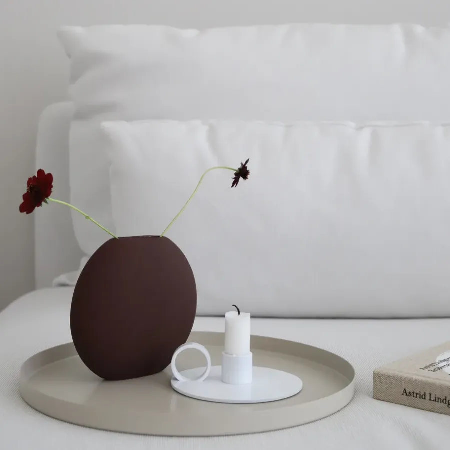 Cooee Design Cooee dienblad 30 cm. rond, sand (beige)< Decoratieve Accessoires|Decoratieve Dienbladen