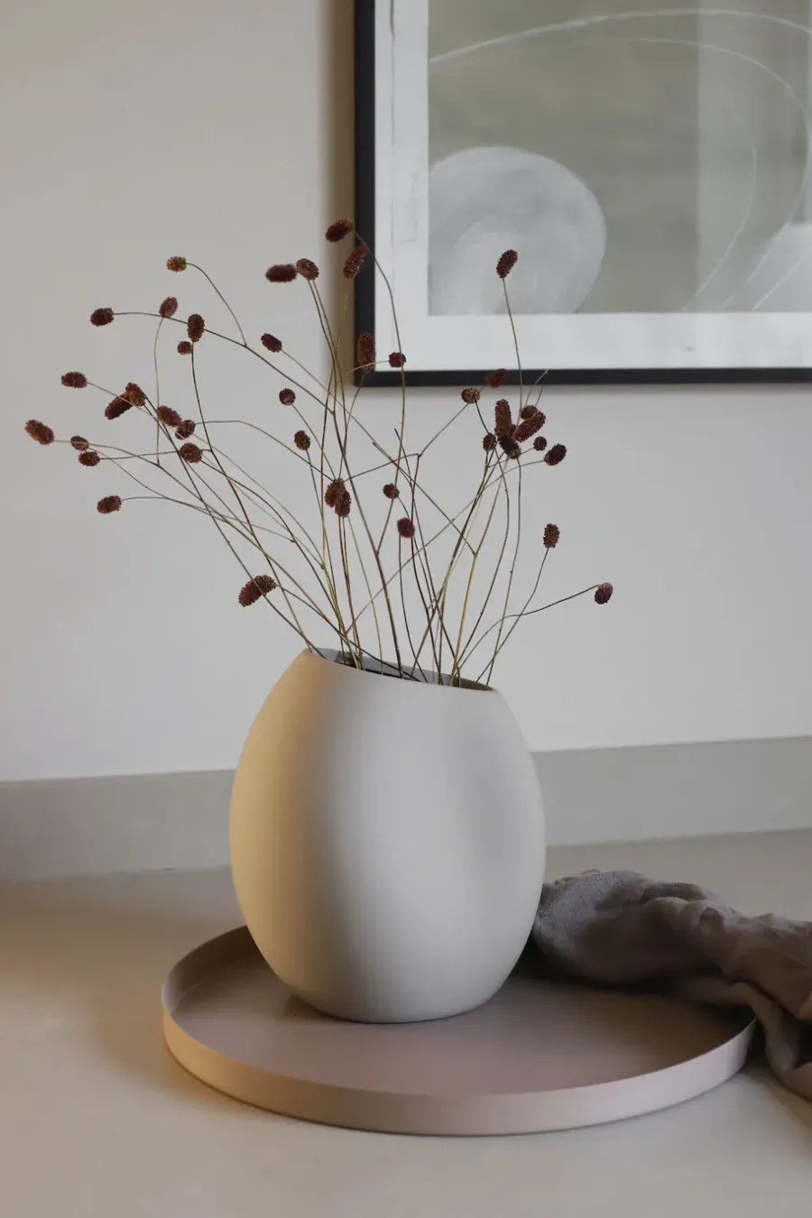 Cooee Design Cooee dienblad 30 cm. rond, Taupe< Decoratieve Accessoires|Decoratieve Dienbladen