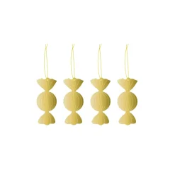 Cooee Design Cooee kersthanger messing 4-pack, Caramel< Kerstdecoraties