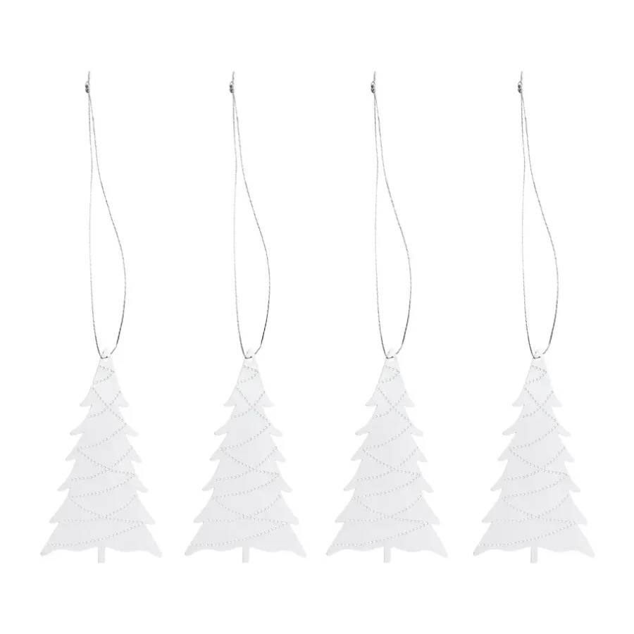 Cooee Design Cooee kersthangers roestvrij staal 4-pack, Boom< Kerstdecoraties