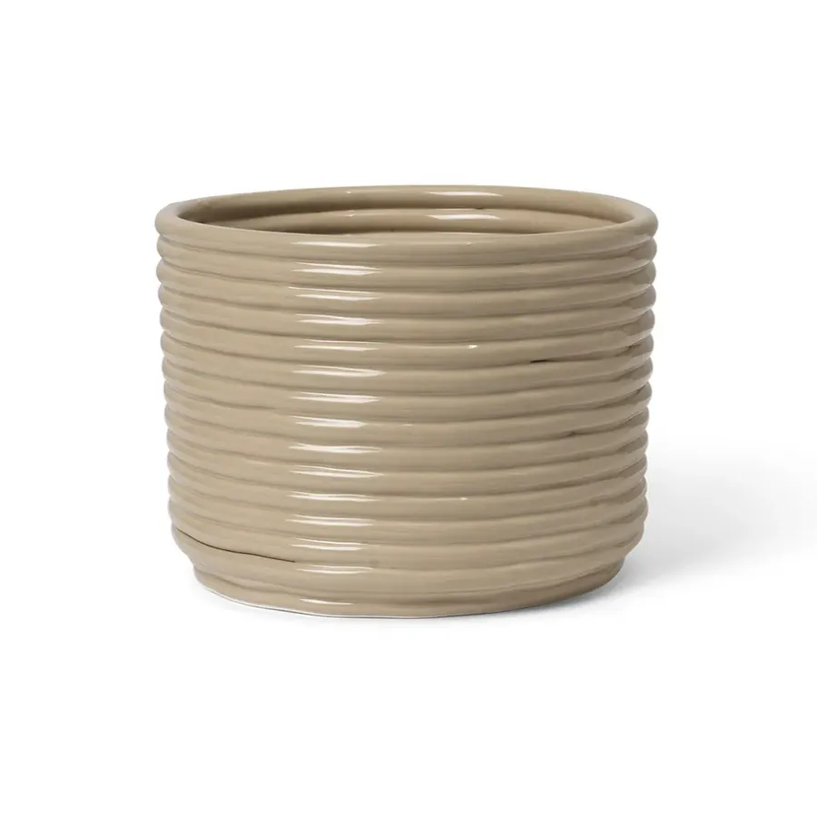 Ferm Living Corduroy pot Ø20x15 cm, Cashmere< Bloempotten