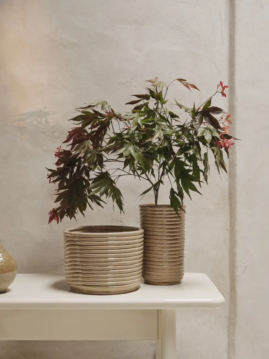 Ferm Living Corduroy pot Ø20x15 cm, Cashmere< Bloempotten