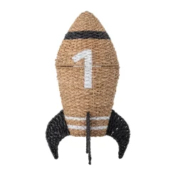 Bloomingville Cosmina opbergmand met deksel Ø40x68,5 cm, Natuur< Opbergoplossingen Voor De Kinderkamer|Opbergmanden
