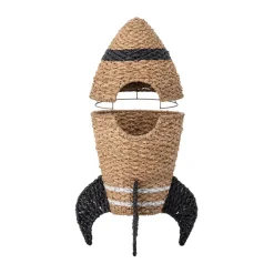 Bloomingville Cosmina opbergmand met deksel Ø40x68,5 cm, Natuur< Opbergoplossingen Voor De Kinderkamer|Opbergmanden