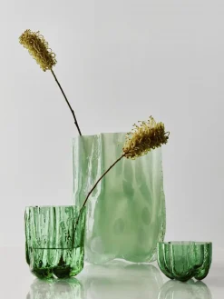 Kosta Boda Crackle kaarsenhouder 5,8 cm, Donkergroen< Kaarsenhouders & Kaarsenborden