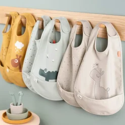 Done by deer Croco slabbetje met klittenband 2-pack, Green< Kinderkamer Interieuraccessoires|Kinderkamer Interieuraccessoires