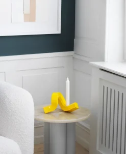 Normann Copenhagen Crooked kandelaar 1, Yellow< Kandelaars