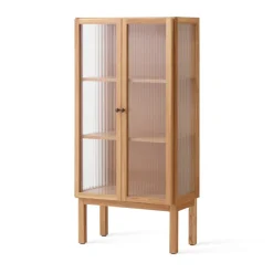Audo Copenhagen Curiosity kast met glazen deuren 143 cm, Oak< Kasten & Vitrines