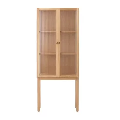 Audo Copenhagen Curiosity kast met glazen deuren 168 cm, Oak< Kasten & Vitrines
