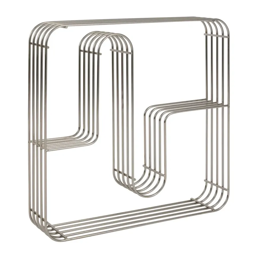 AYTM Curva wandplank vierkant, Zilverkleurig< Planken & Planksystemen