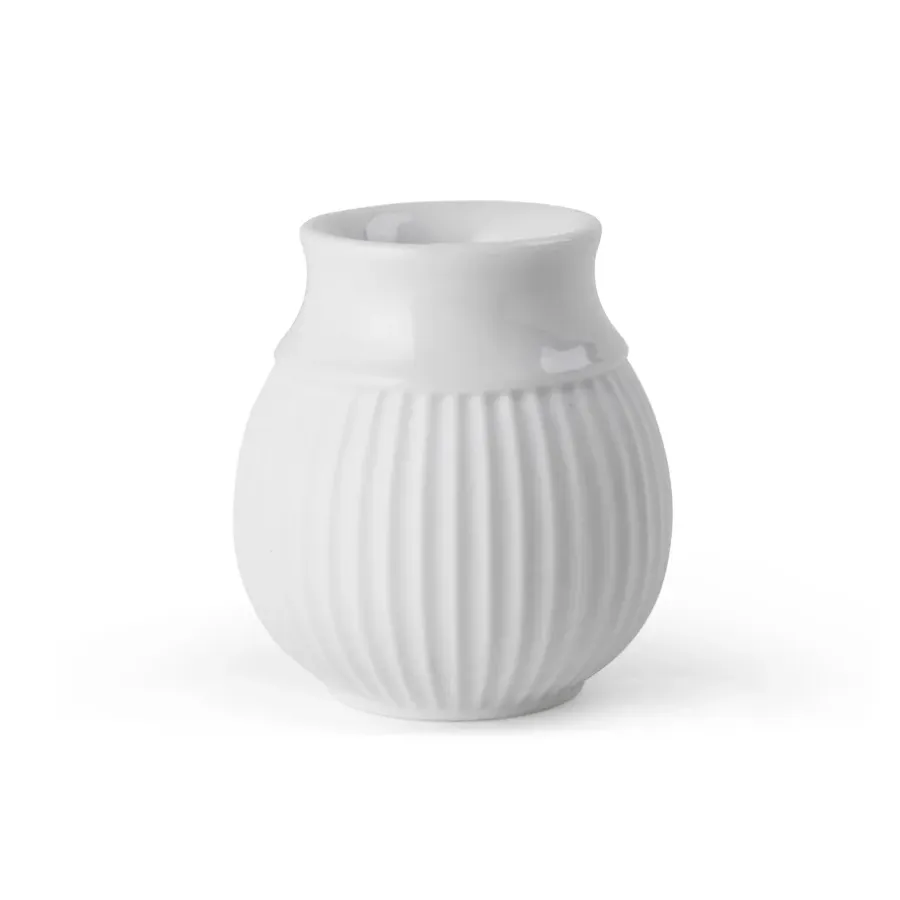 Lyngby Porcelæn Curve kandelaar 7 cm, Wit< Kandelaars