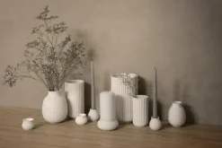 Lyngby Porcelæn Curve kandelaar 7 cm, Wit< Kandelaars