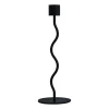 Cooee Design Curved kandelaar 23 cm, Black< Kandelaars