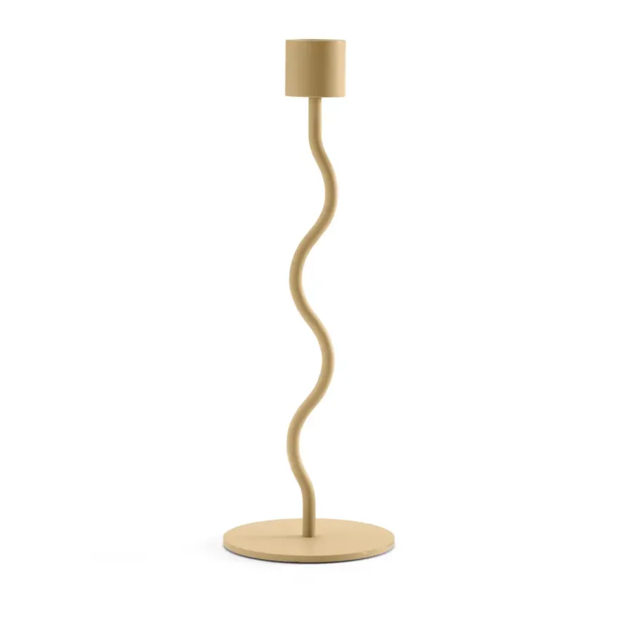 Cooee Design Curved kandelaar 23 cm, Peanut< Kandelaars