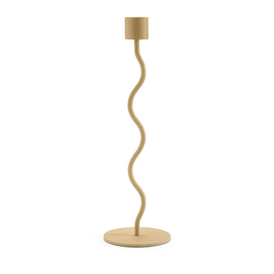 Cooee Design Curved kandelaar 26 cm, Peanut< Kandelaars