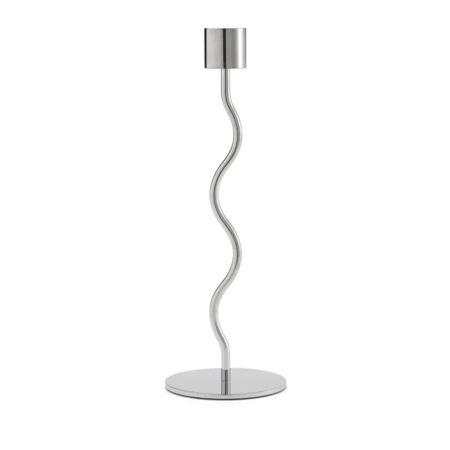 Cooee Design Curved kandelaar 23 cm, Roestvrij staal< Kandelaars
