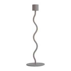 Cooee Design Curved kandelaar 26 cm, Taupe< Kandelaars