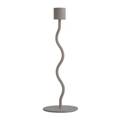 Cooee Design Curved kandelaar 23 cm, Taupe< Kandelaars