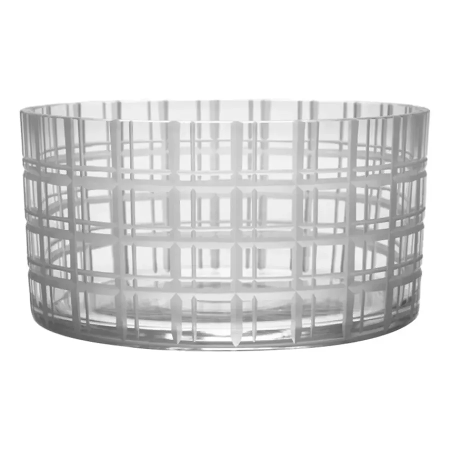 Orrefors Cut in number schaal 160 mm, Ruitpatroon< Decoratieve Schalen