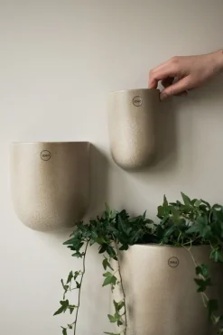 DBKD Cut wandpot beige, Large 17 cm< Bloempotten
