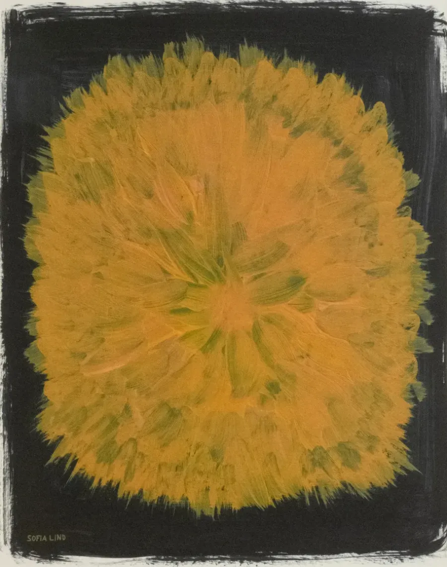 Fine Little Day Dandelion poster 40x50 cm, Geel-zwart< Posters