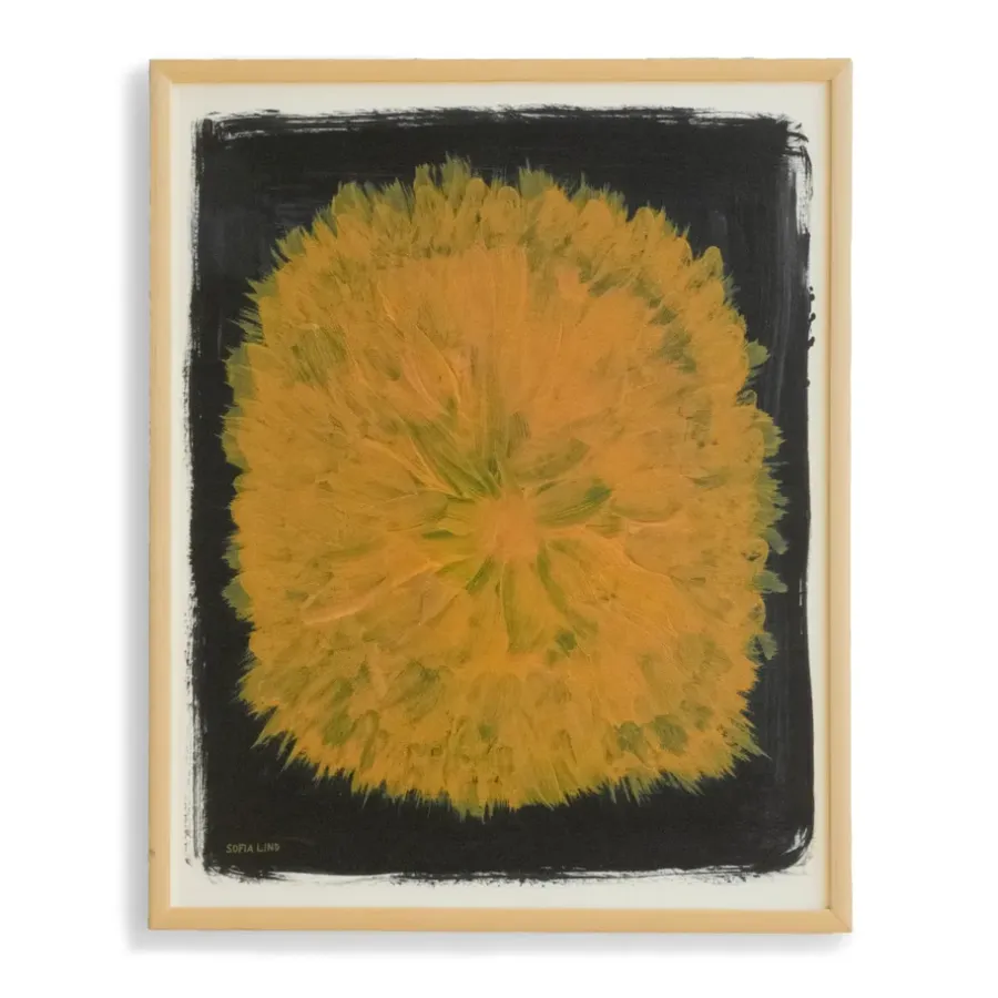 Fine Little Day Dandelion poster 40x50 cm, Geel-zwart< Posters