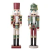 Bloomingville Darren notenkraker decoratie 38 cm 2-delig, Groen< Kerstdecoraties|Houten Beelden