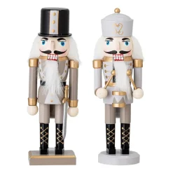 Bloomingville Darren notenkraker decoratie 20,5 cm 2-delig, Gold< Kerstdecoraties