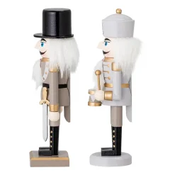 Bloomingville Darren notenkraker decoratie 20,5 cm 2-delig, Gold< Kerstdecoraties