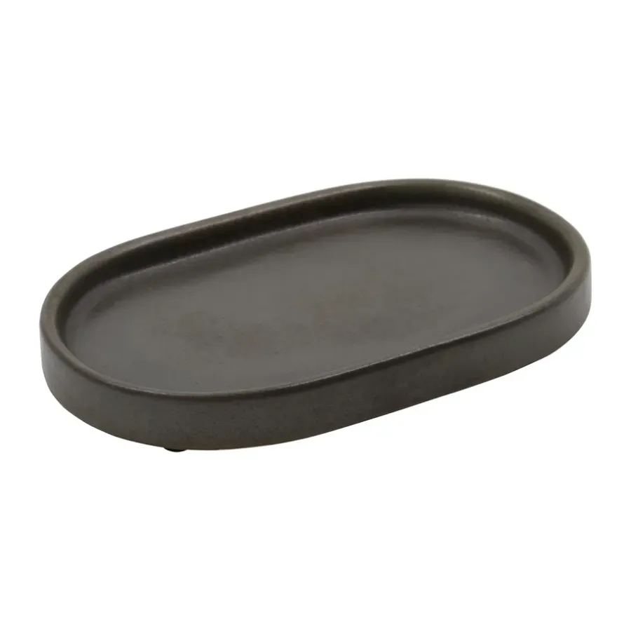 Meraki Datura serveerblad 12,5x20 cm, Donkergrijs< Decoratieve Accessoires|Decoratieve Dienbladen