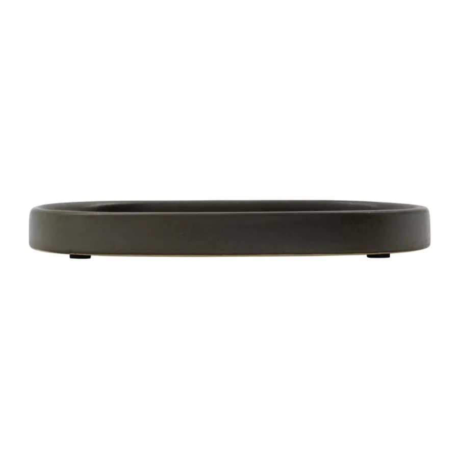 Meraki Datura serveerblad 12,5x20 cm, Donkergrijs< Decoratieve Accessoires|Decoratieve Dienbladen