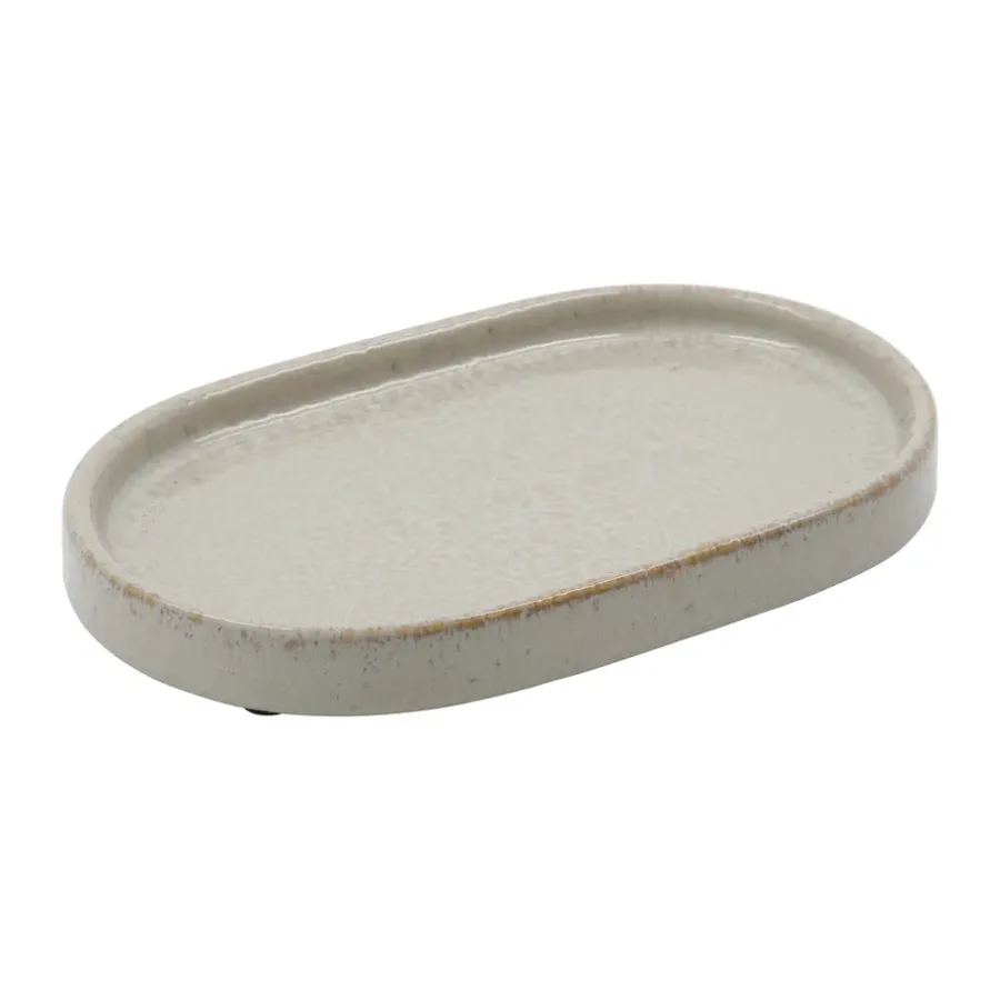 Meraki Datura serveerblad 12,5x20 cm, Shellish grey< Decoratieve Accessoires|Decoratieve Dienbladen