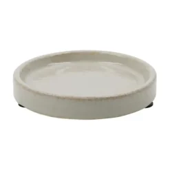 Meraki Datura zeephouder Ø12,5 cm, Shellish grey< Zeepdispensers & Zeepschaaltjes