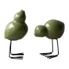 DBKD Swedish Birds paasdecoratie 2-pack, Shiny green< Paasdecoratie
