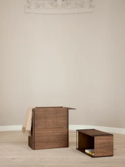 MOEBE Deksel voor opbergbox 28 x 60 cm, Smoked oak< Dozen & Boxen