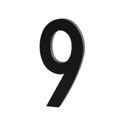 Design Letters cijfers aluminum 50 mm., 9< Decoratieve Accessoires|Kinderkamer Interieuraccessoires